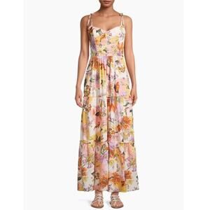 chinese dress ladies Agua Bendita Suzie Vitreo Floral Maxi Dress